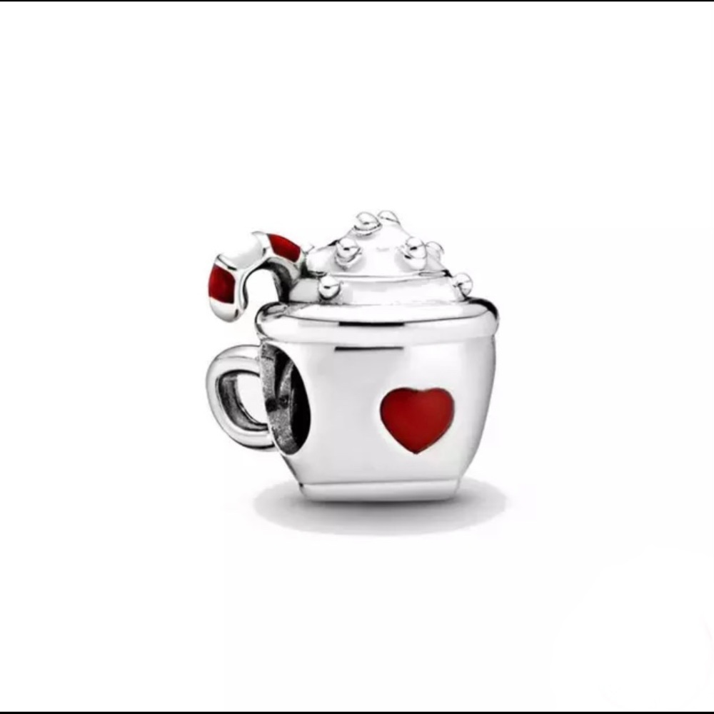 Christmas Coffee Mug European Bracelet Charm
